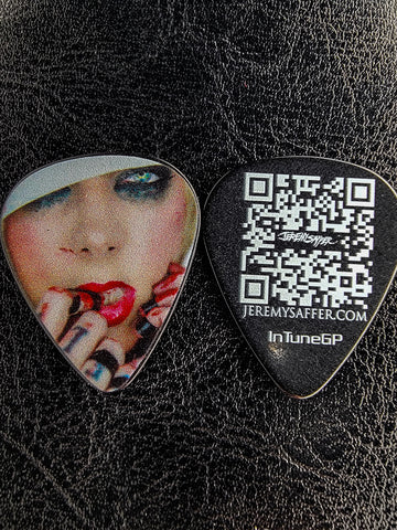 Maria close up Business Card Guitar Pick