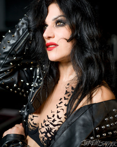 Cristina Scabbia - Bats and Leather 2 - limited edition 8x10 crystal pearl print (Cyber Monday Exclusive)