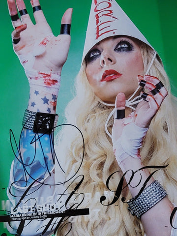 Outburn 73 - OM&M - Autographed (poster page) by Maria Brink
