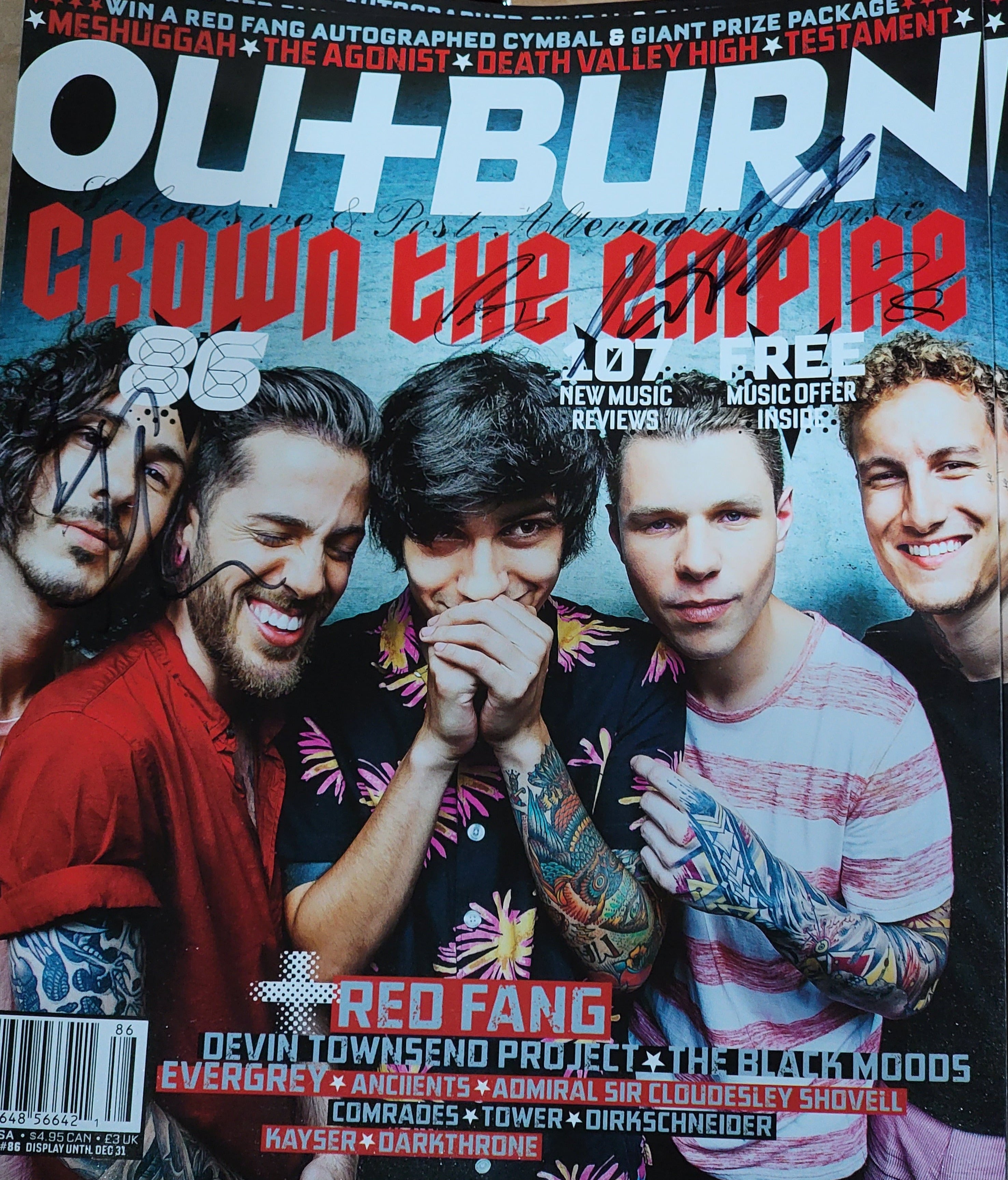 Outburn 86 - Crown The Empire - Autographed by Crown The Empire