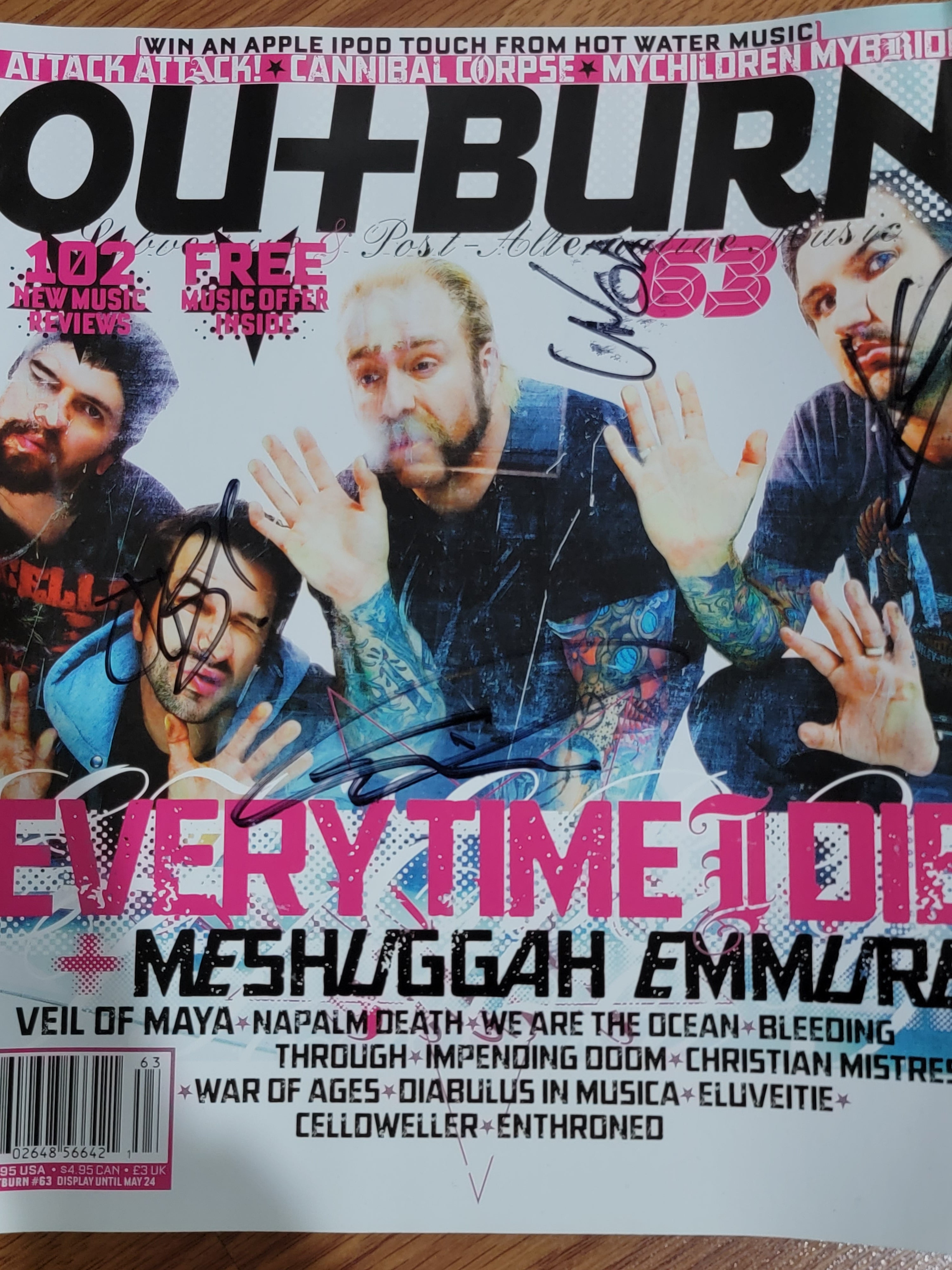 Outburn 63 - Every Time I Die - Autographed by ETID