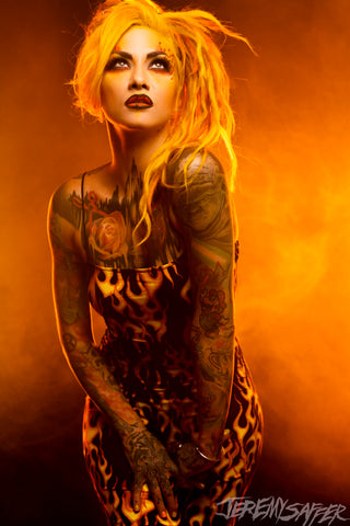 Lena Scissorhands - Into The Fire - signed limited edition 8x12 metallic print